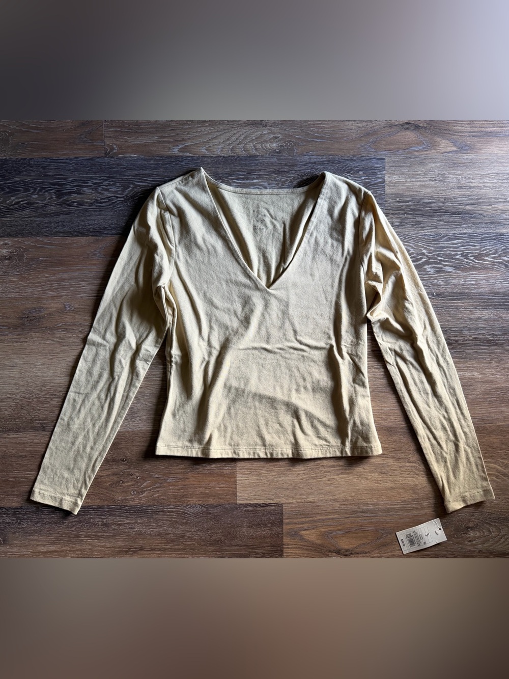 🤎A New Day Beige V-Neck Long Sleeve Top🤎